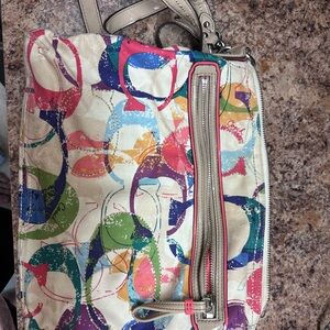 Coach Multicolor Signature Clutch